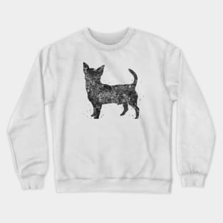 chihuahua dog black and white Crewneck Sweatshirt